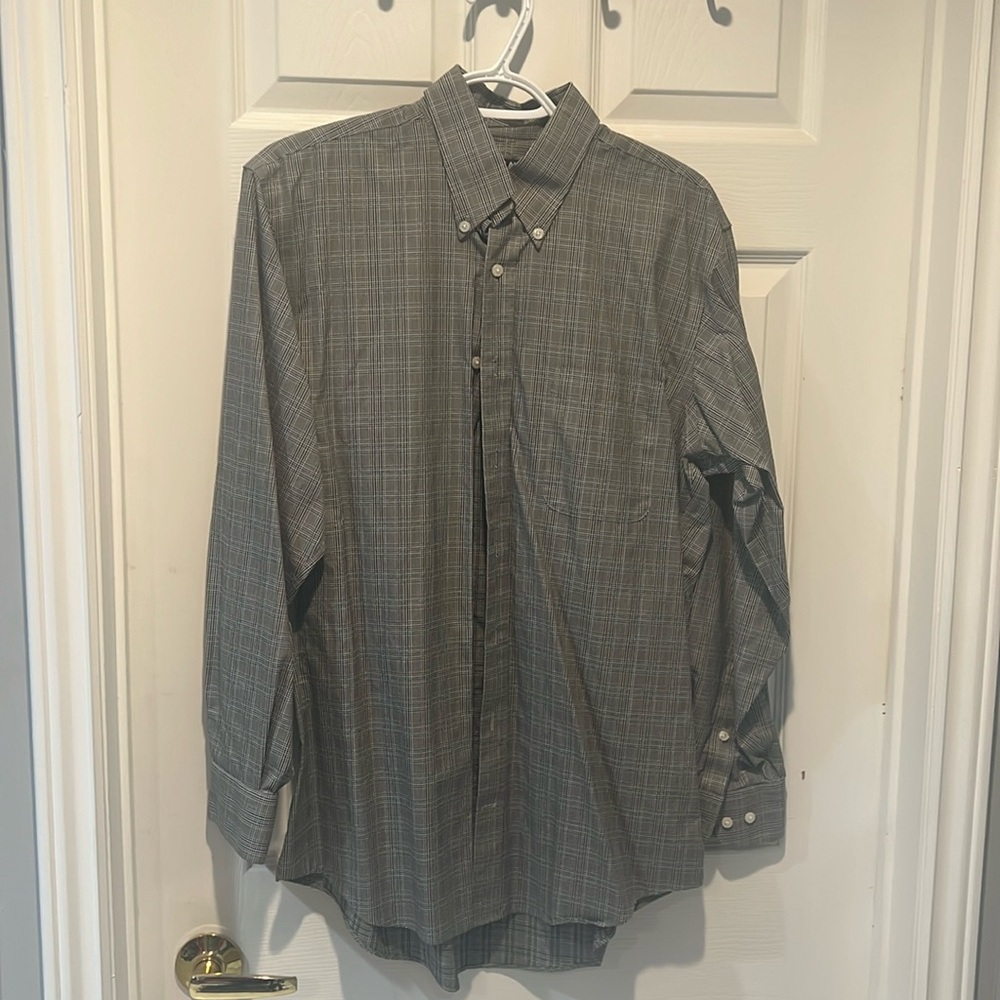 Kirkland brand, grey dress shirt, size 15.5-medium